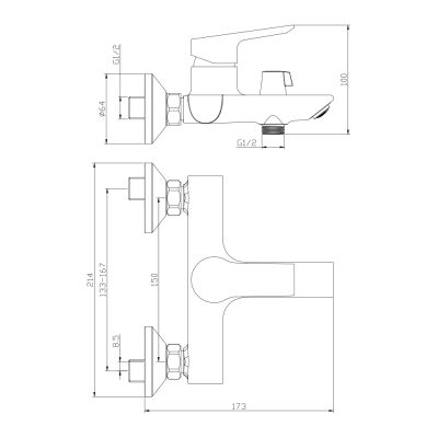 Смеситель для ванны SEVILLA 20201SV ( 28391 )