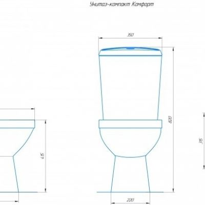 Унитаз-компакт Комфорт Бабочка деколь ( 23591 )