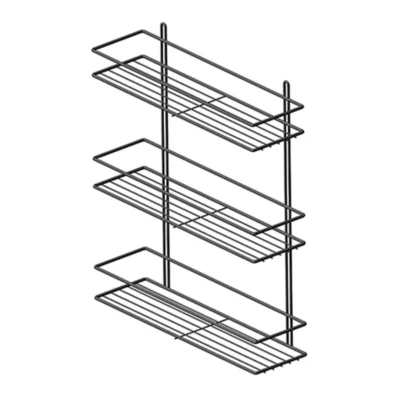 Полка прямая 3 яруса 400х100х475, хром, LINDIS ( 32101 )