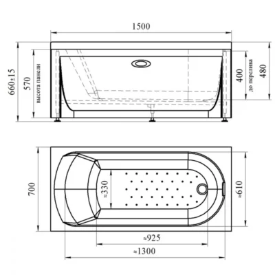 Николь 150х70 торцевая панель с креплением правая 2-31-0-2-0-239 ( 23878 )