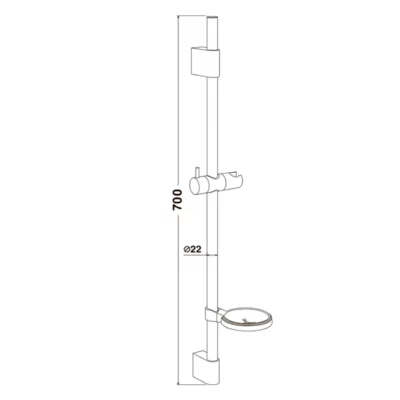 Штанга для душа OLIVE'S 700 мм BD01B  ( 23938 )
