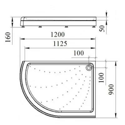 Соул 4 120х90 Поддон к душевому углу 120х90 правый (на раме-подставке с устройством слива) 1-11-0-2-0-010 ( 27144 )