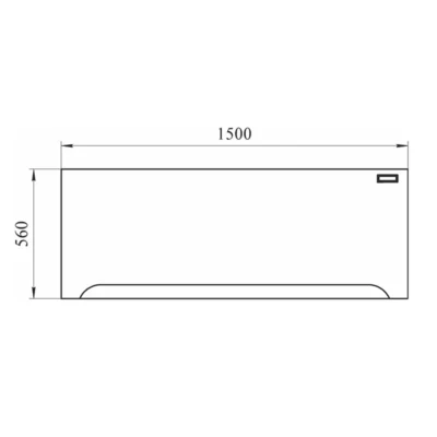 Виктория 150х70 фронтальная панель с креплением 2-21-0-0-0-250 ( 28401 )