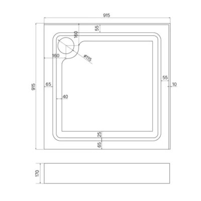 Поддон душевой, 90х90, 170мм, Optima Home, IDDIS, OPH1WS9i22 ( 28319 )