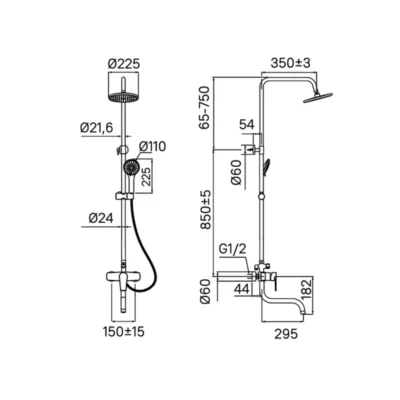 Смеситель с верхним душем и изливом, 001, IDDIS, 001SB3Fi06 ( 32328 )